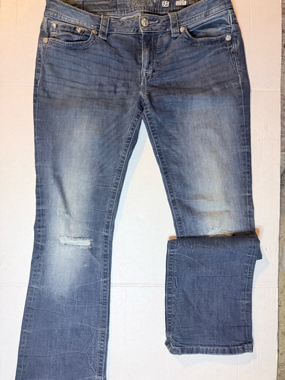 Miss Me Women's Boot Cut Jeans - Faded Blue